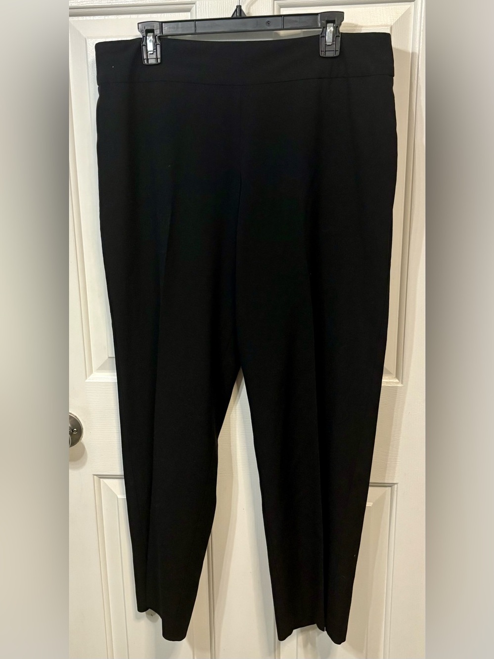 dressbarn Black Pull-On Trousers - Straight Leg
